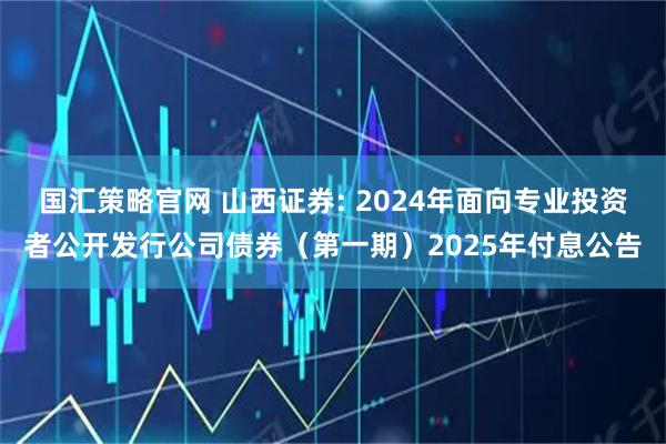 国汇策略官网 山西证券: 2024年面向专业投资者公开发行公司债券（第一期）2025年付息公告